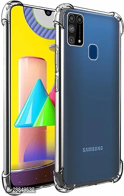 COVERBLACK Dual Protection Rubber Back Cover for Samsung Galaxy M30S / M21 - Transparent-thumb0