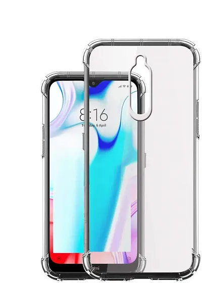 Red Champion Full Coverage Transparent Back Cover for Xiaomi Mi 8 with Sun Glass