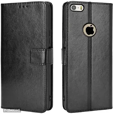 Stylish Artificial Leather Flip Cover iPhone SE Old 2016-thumb0