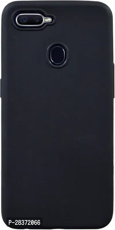 Stylish Black Rubber Back Cover for OPPO CPH1881 (F9 )-thumb0