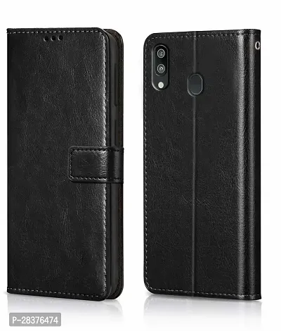 Stylish Artificial Leather Flip Cover Samsung Galaxy M20-thumb0