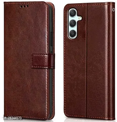Stylish Artificial Leather SAMSUNG Galaxy M14 5G Flip Cover-thumb0