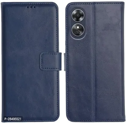 Stylish Artificial Leather Flip Cover OPPO CPH2477 / Oppo_A17 (6.56)-thumb0