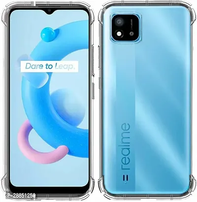 COVERBLACK Waterproof Rubber Back Cover for Realme RMX3063 /Realme C20 - Transparent Totu-thumb0