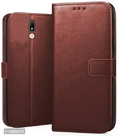 Classy Magnetic Case Artificial Leather Flip Cover For Motorola M - Executive Brown