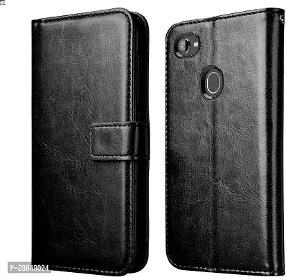 COVERBLACK Grip Case Artificial Leather::Rubber Flip Cover for VIVO V7 Plus / VIVO V7 Plus - Venom Black-thumb0