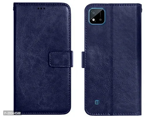 Stylish Artificial Leather Realme RMX3063 /Realme C20 Flip Cover-thumb2