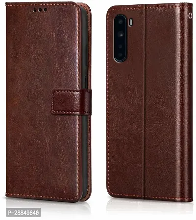 Stylish Artificial Leather Flip Cover OnePlus Nord