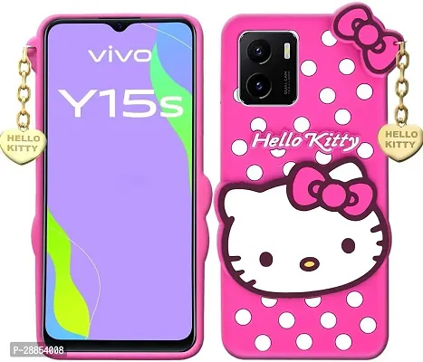 COVERBLACK Waterproof Silicon Back Cover for Vivo V2147 / Vivo_ Y15c - Dark Pink-thumb0