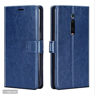 COVERBLACK Magnetic Case Artificial Leather::Rubber Flip Cover for mi Redmi K20 - M1903F10I - Attractive Blue