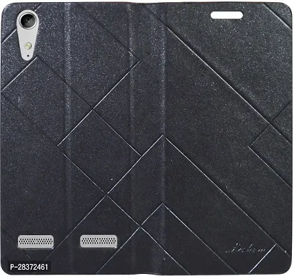 Stylish Black Artificial Leather Flip Cover Lenovo A6010 Plus / Lenovo A6010