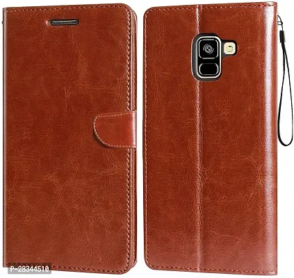 Stylish Artificial Leather Samsung Galaxy J4Plus SM-J415F Flip Cover