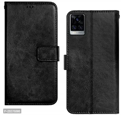 Stylish Artificial Leather Flip Cover Vivo V20-thumb0