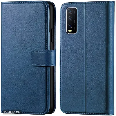 COVERBLACK Magnetic Case Artificial Leather::Rubber Flip Cover for Vivo Y11s / Y12s / Y20 / Y20i / Y20s - Executive Brown-thumb0