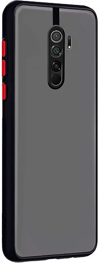 Vesno Smoke Back Case Cover for XIOAMI MI REDMI 9 Prime/Poco M2 / Poco M2 RELODED Smoke Translucent Shock Proof Smooth Rubberized Matte Hard Back Cover with Camera Protection,[ Smoke] (Black)