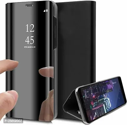 COVERBLACK Magnetic Case Artificial Leather::Plastic Flip Cover for ONEPLUS 8PRO - Diamond Black-thumb0