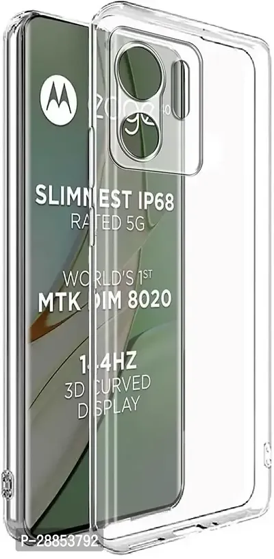 Classy Dual Protection Silicon Back Cover For Motorola Moto Edge 40 - Transparent Totu
