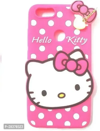 Stylish Pink Rubber Back Cover for OPPO CPH1881 (F9) Kitty-thumb0