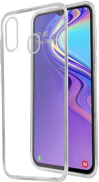 CELZO Transparent Silicon Back Cover Case for Samsung Galaxy M20 - {Transparent}