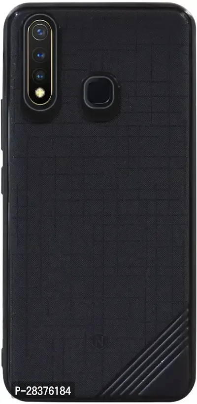 Stylish Black Rubber Back Cover for Vivo U10-thumb0