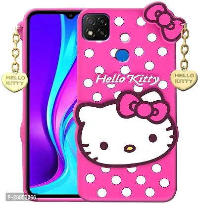 Classy Cases With Holder Rubber Back Cover For Redmi 9 / 9C - Attactive Pink-thumb0