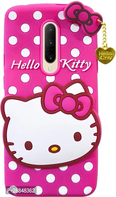 COVERBLACK Dual Protection Rubber Back Cover for OnePlus GM1911 - OnePlus 7 Pro - Pink Hello Kitty-thumb0