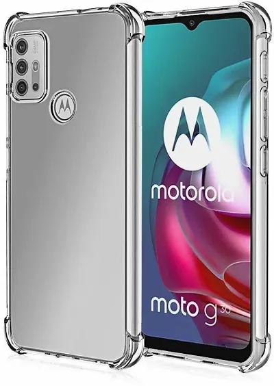 AARERED Crystal Clear Back Cover Designed for Motorola G10 Power/Moto G30, Flexible Silicone Cover, Thin Slim Soft TPU Silicone Shockproof Cover Case.