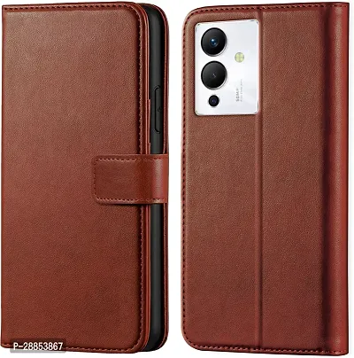 COVERBLACK Dual Protection Artificial Leather Back Cover for Infinix Note 12-5G - Brown-thumb0