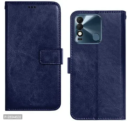 Stylish Artificial Leather Tecno Spark 8and KG6k Flip Cover-thumb2