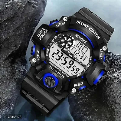 Multi-Functional Sports Black Watch for Men's Kids Stylish Watch Boys Digital Watches Pack of 2-thumb5