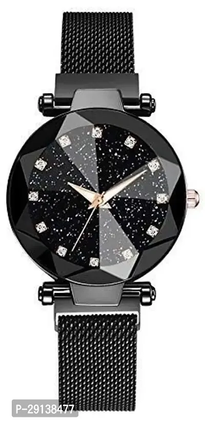 Analogue Girl's Watch (Black Dial Multicolored Strap)