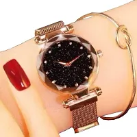 Analogue Girl's Watch (Black Dial Multicolored Strap)-thumb2