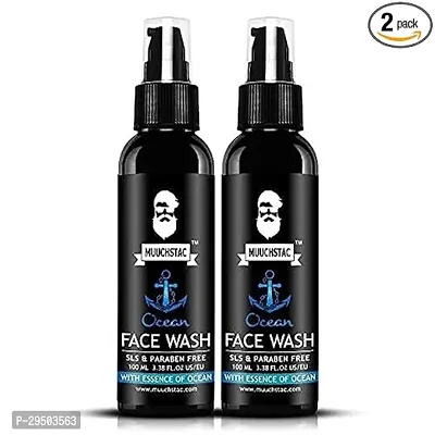 Natural Ocean Foam Face Wash for Men,100 ml pack of 2-thumb0