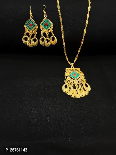 Stylish Golden Metal  Jewellery Set For Women-thumb0