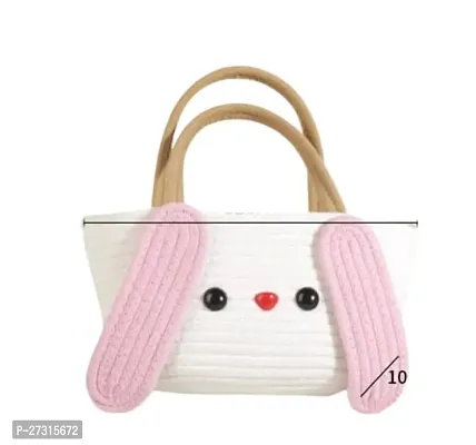 Jute Cotton Cute Bucket Bag Casual Woven Beach Women Handbag-thumb0