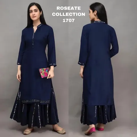 Fancy Rayon Kurta Set For Women