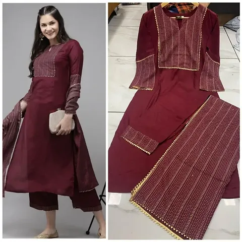 Rayon Self Pattern Kurtas For Women