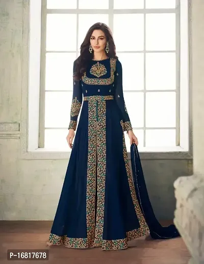 Trendy Georgette Dress Material with Dupatta For Women