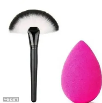 Fan Brush With Puff Pack Of 2