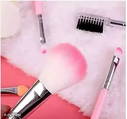 Synthetic Bristle Makeup Eye Brush Set- Multicolor, 1 Lip Brush, 1 Highlighter Brush, 1 Foundation Brush, 1 Eye Shadow Brush, 1 Eyebrow Brush
