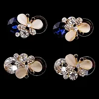 CALANDIS High Grade Crystal Rhinestone Butterfly Stud Earrings Fashion Wedding Blue-thumb4