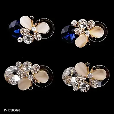 CALANDIS High Grade Crystal Rhinestone Butterfly Stud Earrings Fashion Wedding Blue-thumb5