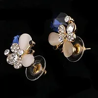 CALANDIS High Grade Crystal Rhinestone Butterfly Stud Earrings Fashion Wedding Blue-thumb1