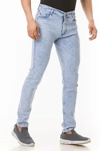 Comfortable Blue Denim Mid-Rise Jeans For Men-thumb2