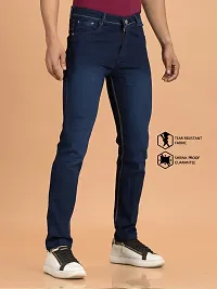 Elegant Denim Solid Jeans For Men And Boys-thumb2