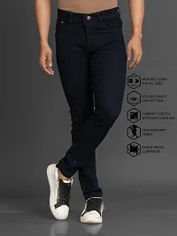 Comfortable Black Denim Mid-Rise Jeans For Men-thumb1