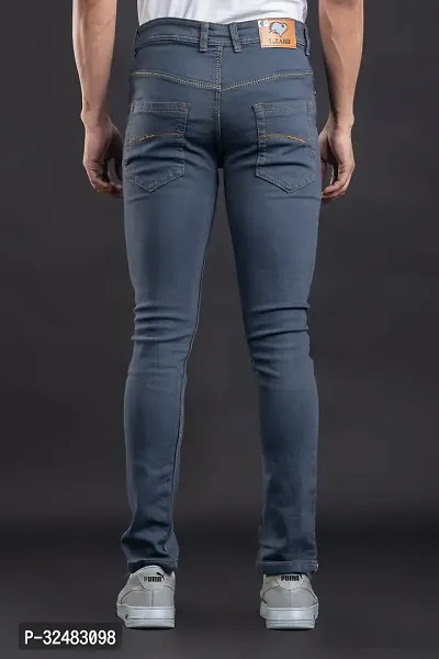 Elegant Denim Solid Jeans For Men And Boys-thumb2