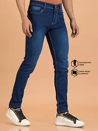 Elegant Denim Solid Jeans For Men And Boys-thumb2