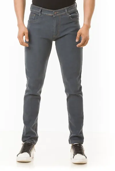 Stylish Lzard Slim Fit Grey Denim Jeans for Men