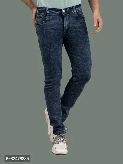 Comfortable Grey Denim Mid-Rise Jeans For Men-thumb4